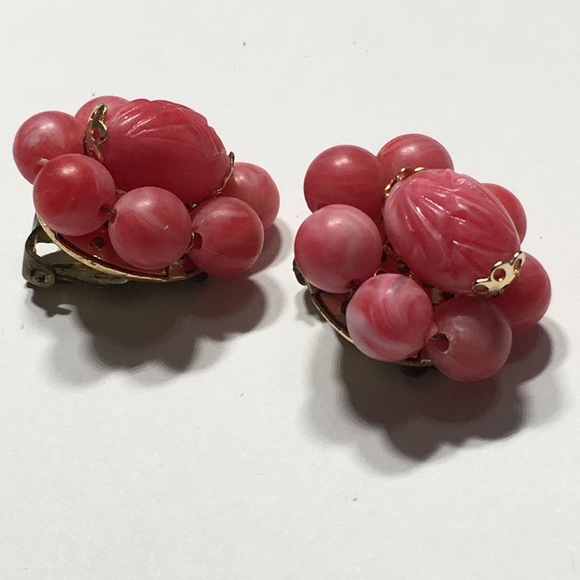 Vintage Cluster Gold Accent Earrings - Picture 3 of 7